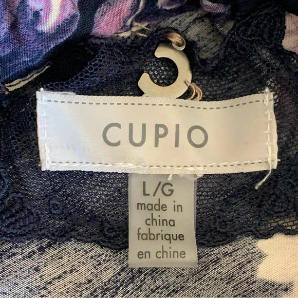 Cupio Floral Print Ruffle Front Peasant Blouse - Picture 9 of 10